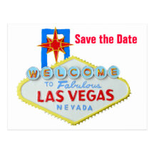 Save the Date Las Vegas Weddings Postcards