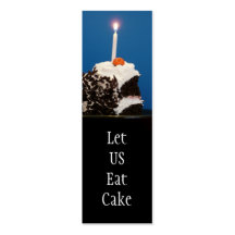 Save the Date Let Us Eat Cake Bookmark Business Card Templates