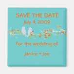 Save the Date love birds magnet