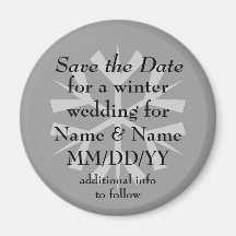 Save the Date magnet - personalize info