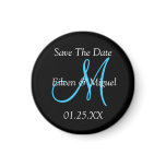 Save The Date Monogram Magnet