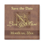 Save the Date Monogram N magnets