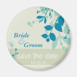 SAVE THE DATE :: nature - moss foam teal Magnets