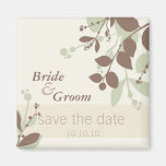 SAVE THE DATE :: nature - vanilla moss mocha Refrigerator Magnet