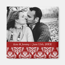 Save the Date Photo Wedding Magnet
