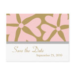 Save the Date - Pink and Gold Wedding Postcard