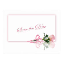 Save the Date Pink Rose Post Cards