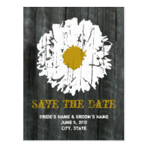 Save The Date Postcard - Barnwood Daisy