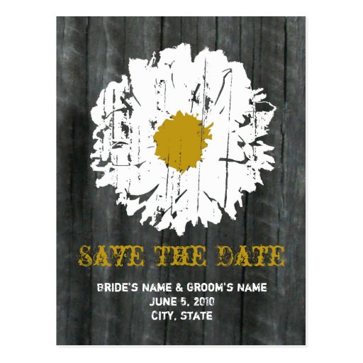 Save The Date Postcard - Barnwood Daisy