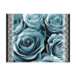 Save the Date Postcard PASTEL BLUE Roses