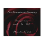 Save the Date Postcard, Romantic Red Rose
