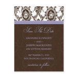 Save The Date Postcard-Victorian Romance Lavender