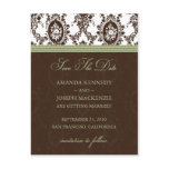 Save The Date Postcard-Victorian Romance (Sage)