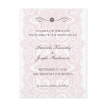 Save The Date Postcard-Vintage Blossom Pink