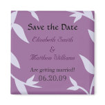 Save the Date Purple 2 Vines Magnet