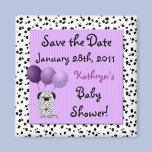 Save the Date Purple Baby Shower Magnet magnets