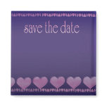 Save the date purple magnet