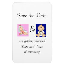 Save the Date Rectangular Magnets