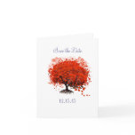 Save the Date Red Tree Wedding Card