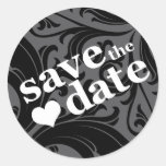 save the date round sticker