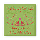 SAVE THE DATE SAGE WEDDING MAGNET -Customize