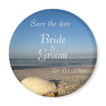 SAVE THE DATE - Shells on Beach magnets