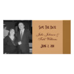 Save the Date simple brown Photo Card