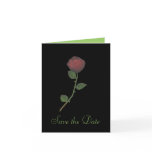 Save the Date - "Single Red Rose" Card