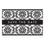 SAVE THE DATE :: small card :: damask - black Business Card Template