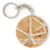 Save the Date Starfish Keychain