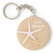Save the Date Starfish Keychain