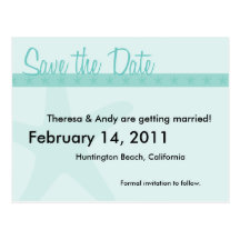 Save the Date Starfish Postcards