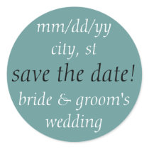 save the date sticker for guests' calendars