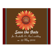 Save the Date sunflowerpostcard template