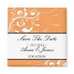 Save the date ~SWIRL 2 Fridge Magnet