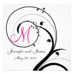 Save the Date Swirl Monogram Wedding  Announcement