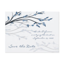 Save the Date - Tree Branch Silhouette Postcard
