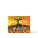 Save The Date Tree Roots - Orange and Brown postcards