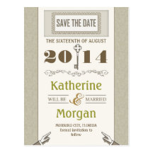 save the date vintage creative postcards
