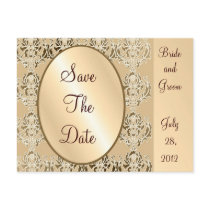 Save The Date Vintage Damask Postcards