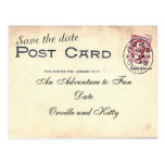 Save The Date vintage postcard