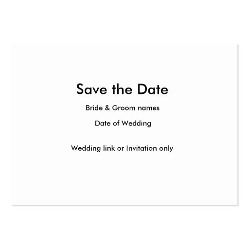 Save the Date Wedding in Las Vegas Chubby Cards Business Card Template
