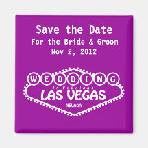 Save the Date Wedding In Las Vegas Magnet