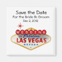 Save the Date Wedding In Las Vegas Magnet