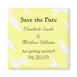 Save the Date Yellow Vines Magnet