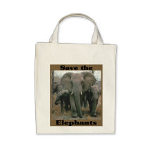 Save the Elephants Canvas Bags