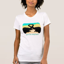 Save the Elephants heart trunks shirt