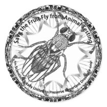 Save the fruit fly stickers