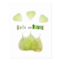 Save the Green, ecology concept Postcard