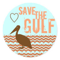 Save The Gulf of Mexico - Boycott BP Round Sticker